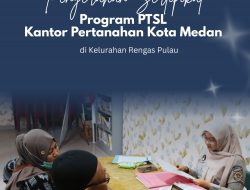 Kantor Pertanahan Kota Medan Serahkan Sertipikat PTSL 2025 di Kelurahan Rengas Pulau
