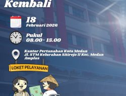 Kantor Pertanahan Kota Medan Kembali Buka Layanan Usai Libur Tahun Baru Imlek