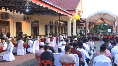 Wujudkan Kemitraan Strategis, Polres Aceh Utara Ajak Insan Pers Buka Puasa Bersama.