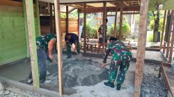 Satgas TMMD Ke-127 Kodim 0116/Nagan Raya kebut RTLH Masuk Tahap Pengecoran Lantai