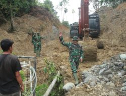 Cuaca yang yang tidak menentu Tak surutkan Dansatgas cek Lokasi Fisik TMMD ke 127 kodim 0116 Nagan Raya