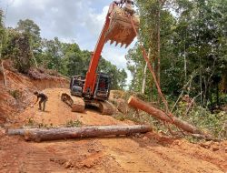 Percepatan Pembuatan badan Jalan Satgas TMMD ke 127 Kodim 0116/Nagan Raya Capai 70 Persen