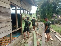 Satgas TMMD dan Mesin Baja Bersinergi Bangun Desa