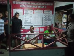 Bhabinkamtibmas Polsek Hinai Monitoring Poskamling, Tingkatkan Keamanan Lingkungan Desa