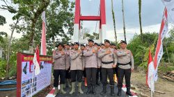 Jembatan Gantung di Batu Hula Kembali Terhubung, Brimob Polda Sumut Pulihkan Akses Vital Warga
