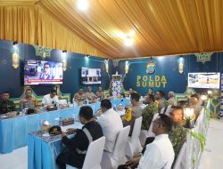 Kapolda Sumut Dampingi Kapolri Pimpin Pemantauan Nasional Malam Takbiran dari Medan