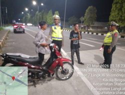 Satlantas Polres Langkat Intensifkan Patroli Blue Light, Masyarakat Diharapkan Manfaatkan Layanan 110