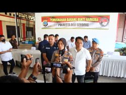 Polresta Deli Serdang Musnahkan Barang Bukti Narkoba Senilai Tujuh Miliar Rupiah