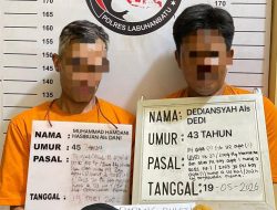 Polres Labuhanbatu Ungkap Peredaran Sabu Antarwilayah, Dua Pria Ditangkap dengan Barang Bukti Puluhan Gram