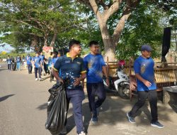 Peduli Lingkungan, Bea Cukai Lhokseumawe Bersihkan Kawasan Waduk Kota
