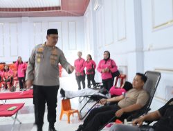 Kapolres Langkat Pimpin Donor Darah Hari Bhayangkara ke-80, Wujud Kepedulian Polri untuk Masyarakat