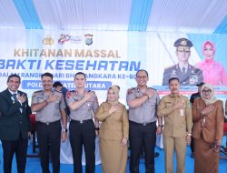 Kapolres Langkat Dukung Sukses Bakti Kesehatan Polda Sumut, Ribuan Masyarakat Antusias Ikuti Pelayanan Gratis