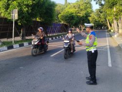 Himbauan Tertib Lalu Lintas Disampaikan Personel Satlantas Polres Langkat Dan Pengaturan Lalu Lintas Pagi