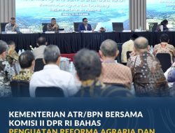 Kementerian ATR/BPN Bersama Komisi II DPR RI Bahas Penguatan Reforma Agraria dan Optimalisasi Peran Bank Tanah