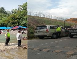 Patroli Humanis di Eko Wisata Tangkahan, Polsek Padang Tualang Imbau Pengunjung Utamakan Keselamatan
