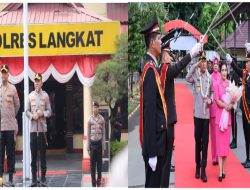 Polres Langkat Gelar Pisah Sambut Kapolres, AKBP David Triyo Resmi Gantikan AKBP Hannry PH. Tambunan