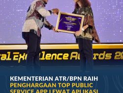 Kementerian ATR/BPN Raih Penghargaan Top Public Service App Lewat Aplikasi Sentuh Tanahku