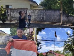 Dengan rasa Prihatin Selaku jurnalis Ganti Bendera Merah Putih di Kantor Disperindag Pemkot Manado yang Sobek