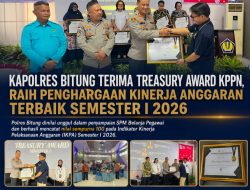 Kapolres Bitung Terima Treasury Award KPPN, Raih Penghargaan Kinerja Anggaran Terbaik Semester I 2026