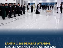 Lantik 1.361 Pejabat ATR/BPN, Sekjen: Amanah Baru untuk Jadi Motor Penggerak Perubahan