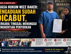 Kuasa Hukum Wizz Baker: Pengaduan Sudah Dicabut, Perkara Tinggal Menunggu SP3 Penghentian Penyidikan