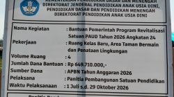 Diduga Kepala Sekolah TK Babussa’adah Menunjuk Suaminya Jadi Pengawas Pada Program Revitalisasi, Pembentukan P2SP Disorot
