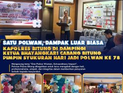 Satu Polwan, Dampak Luar Biasa: Kapolres Bitung didampingi Ketua Bhayangkari Cabang Bitung, Pimpin Syukuran Hari Jadi Polwan ke-78
