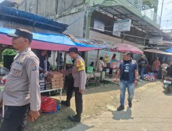 Polsek Salapian Intensifkan Patroli di Pasar Tanjung Langkat, Cegah 3C dan Gangguan Kamtibmas