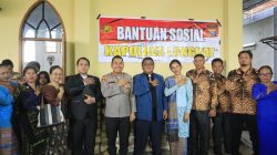 Kapolres Langkat Salurkan Bantuan Material Untuk Pembangunan Gereja HKBP Bukit Mas Besitang