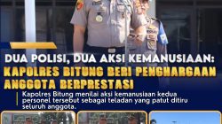 Kapolres Bitung Beri Penghargaan Dua Personel Berprestasi, Kepedulian yang Menginspirasi Sesama