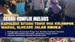 Cegah Konflik Meluas, Kapolres Bitung Temui Dua Kelompok Warga, Blokade Jalan Dibuka” —