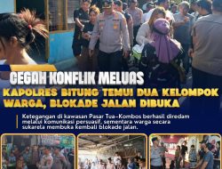 Cegah Konflik Meluas, Kapolres Bitung Temui Dua Kelompok Warga, Blokade Jalan Dibuka” —