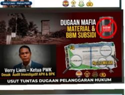 DUGAAN MATERIAL ILEGAL & BBM SUBSIDI PROYEK EMBUNG RP 2,3 MILIYAR PWK DESAK AUDIT INVESTIGASI