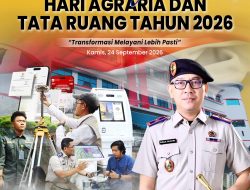 Kantor Pertanahan Kota Medan Ucapkan Selamat Hari Agraria dan Tata Ruang ke-66 Tahun 2026