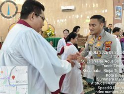 Minggu Kasih, Kapolres Binjai Hadir Berikan Rasa Aman bagi Jemaat HKBP