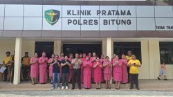 HUT Humas Polri ke-75, Kapolres Bitung dan Ketua Bhayangkari Hadiri Aksi Donor Darah untuk Kemanusiaan