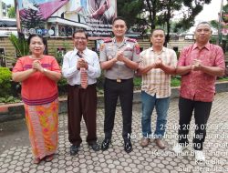 Kapolres Binjai Hadiri Minggu Kasih di GBKP Simpang Awas, Ajak Jemaat Jaga Kamtibmas