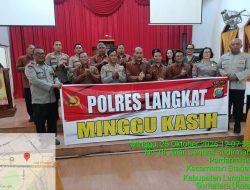 Minggu Kasih di GBKP Stabat, Polres Langkat Perkuat Silaturahmi dan Serap Aspirasi Jemaat