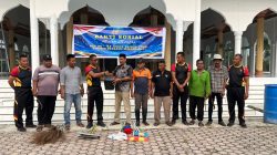 Sambut HUT ke-81 Korps Brimob, Batalyon B Pelopor Bersihkan Masjid di Lhokseumawe